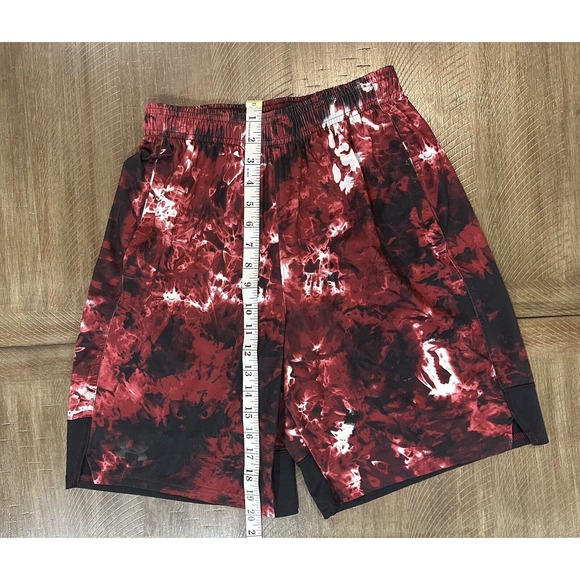 Under Armour Mens Size Small Training Red Black White Athletic Loose Fit Shorts - Picture 10 of 14